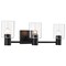 Nuvo Clarksville - 3 Light Vanity - Matte Black with Clear Glass 60/8063 - alternate 5